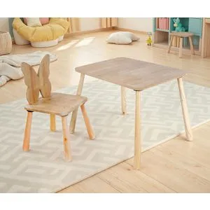 BLTYZ-AKTV062 Oak Kid's Table Set