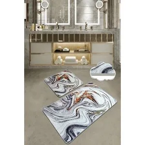 Blur Multicolor Bathmat Set (2 Pieces)