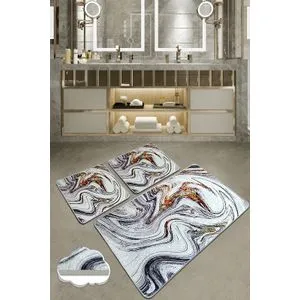 Blur Multicolor Bathmat Set (3 Pieces)