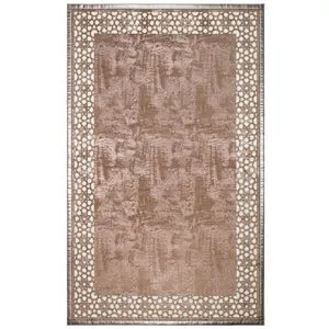 Bnc 04 - Mink, Bronze Multicolor Hall Carpet (80 x 150)