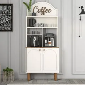 Bohem 859 - Cream Cream Coffee Bar Cabinet