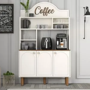 Bohem 861 - Cream Cream Coffee Bar Cabinet