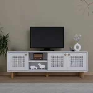 Bohemian 1600-144 White TV Stand