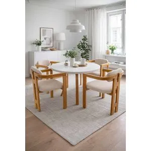 Bohemian Butterfly Scandinavian 5 White
Natural Dining Table &amp; Chairs Set (5 Pieces)