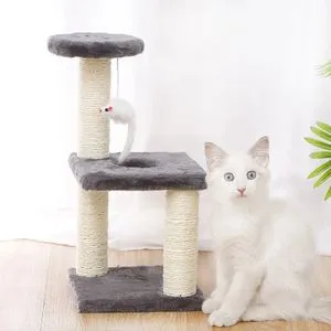 Bolzz Grebalica za mačke sa igračkom XS dark gray 40cm