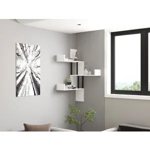 Bombe- White White Wall Shelf