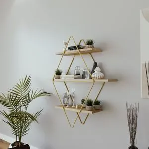 Bonn L2056 Gold
Oak Wall Shelf