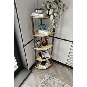 Bookcase 5 Corner - Oak Oak Bookshelf