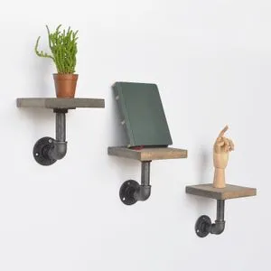 Boruraf005 Black
Walnut Pipe Shelf