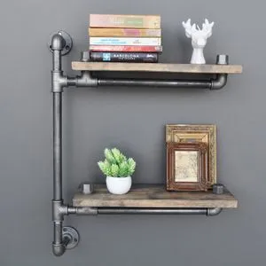 Boruraf076 Walnut
Black Pipe Shelf
