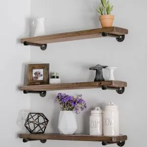Boruraf087 Walnut
Black Pipe Shelf