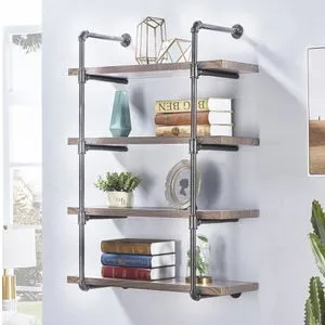 Boruraf106 Walnut
Black Pipe Shelf