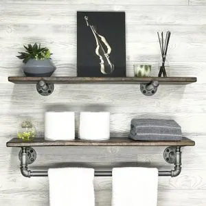 Boruraf113 Walnut
Black Pipe Shelf