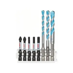 BOSCH Hex-9 MultiConstruction 5,6,8mm; Impact Power bit 50mm PH2, PZ2, T20, T25, T30 2608577144