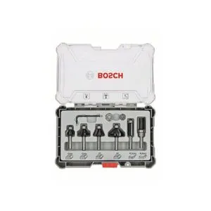 BOSCH Komplet glodala, 6 komada, Trim&Edging držač od 8 mm