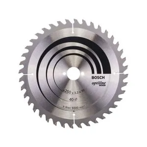 BOSCH List kružne testere Optiline Wood 250 x 30 x 3,2 mm, 40 - 2608640670