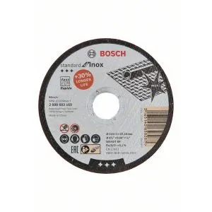 Bosch  rezna ploča ravna Standard for Inox - Rapido 2608603169, WA 60 T BF, 115 mm, 22,23 mm, 1,0 mm