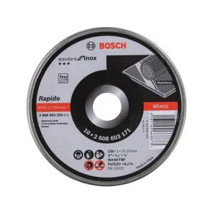 BOSCH Rezna ploča ravna Standard for Inox - Rapido WA 60 T BF, 125x1,0 mm pakovanje od 10 komada ...