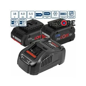 BOSCH Set akumulatora 1x ProCORE 18V 4.0Ah + 1x ProCORE 18V 5.5Ah + 1x punjač GAL 1880, 1600A0214A
