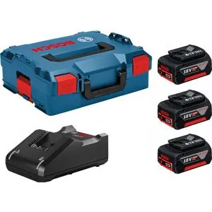 BOSCH Set akumulatora 3x GBA 18V 5.0Ah + 1x punjač GAL 18-40 + L-Boxx 136, 0615990L3T