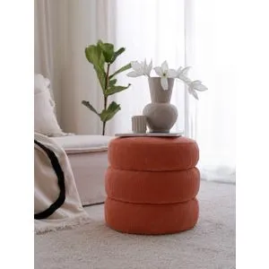 Boum - Vermilion Coral Pouffe
