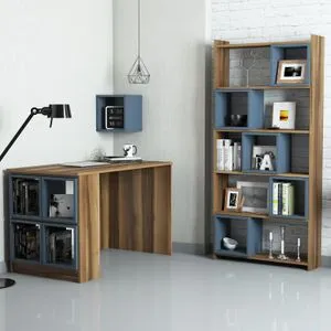 Box - Walnut, Chalcedony Walnut
Chalcedony Study Desk & Bookshelf