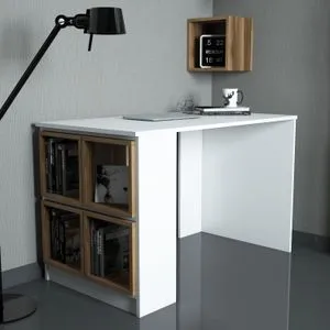 Box - White, Walnut White
Walnut Study Desk