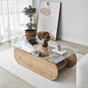 Brise - Sapphire Oak, Transparent Sapphire Oak
Transparent Coffee Table