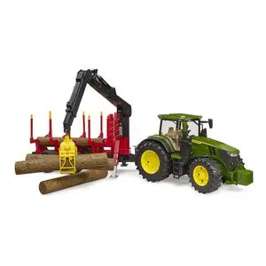Bruder Traktor John Deere 7R 350 Sa Prikolicom Za Drva