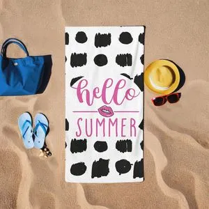 BT20213001 Black
White Beach Towel