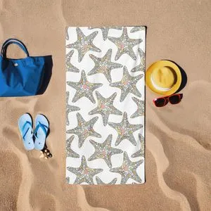 BT20215008 White Beach Towel