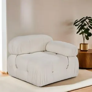 Bubble 1R - Beige White 1-Seat Sofa