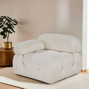 Bubble L1 - Beige White 1-Seat Sofa