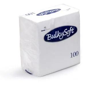 BulkySoft salveta bela 33x33cm 100/1 2sl (20 pak)