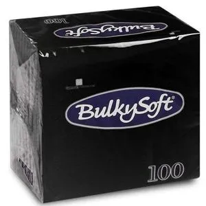 BulkySoft salveta crna 24x24cm 100/1 2sl (20 pak)