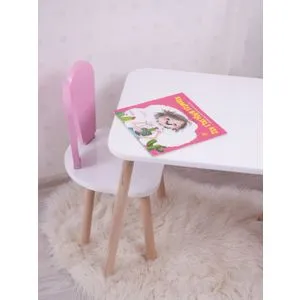 Bunny One Chair Set - Pink, White Pink
White Kid's Table Set