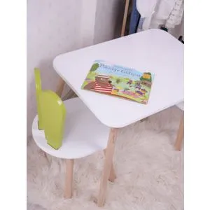 Bunny One Chair Set - Pistachio Green, White Pistachio Green 
White Kid's Table Set