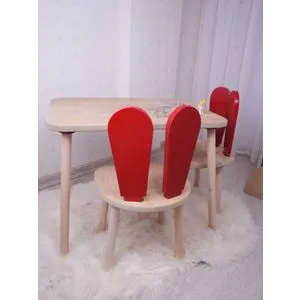 Bunny Two Chair Set - Red, Brown Red
Brown Kid's Table Set