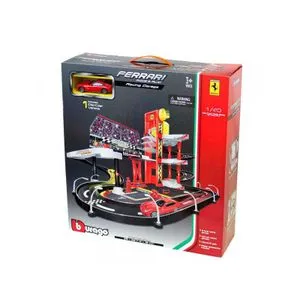 BURAGO FERRARI 1:43 R P RACING GARAGE, INCL. 1 CAR