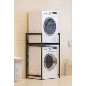 C7 - Black Black Washing Machine Cabinet
