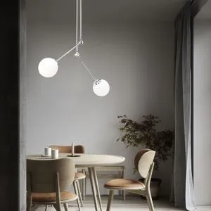 Cambaz - 3451 Chrome
White Chandelier