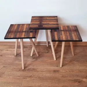 Camel Nesting Table Set (3 komada) - Braon