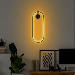 Can - 13556 Black Wall Lamp