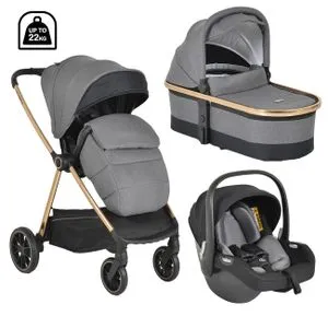 Cangaroo Kolica za bebe 3 u 1 Hydra I-Size Siva