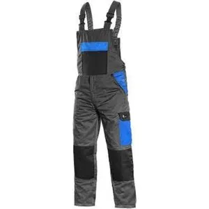 Canis CXS Phoenix Cronos radne pantalone na tregere, sivo-plava, vel. 58