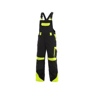 Canis CXS Sirius Brighton radne pantalone na tregere, crno-žuta, vel. 48