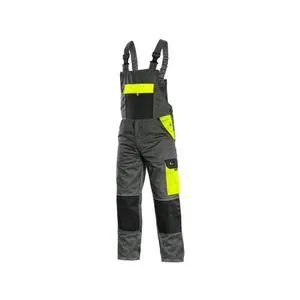 Canis Radne pantalone na tregere Phoenix Cronos sivo-žute, vel.58