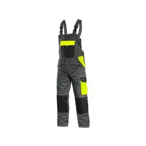 Canis Radne pantalone na tregere Phoenix Cronos sivo-žute, vel.64