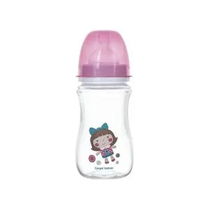 Canpol Baby Flašica Široki Vrat, Antikolik - Easy Start- 240 Ml - Toys Pink Doll
