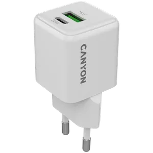 Canyon charger CU20AC GaN 20W 1xPD 1xQC EU White